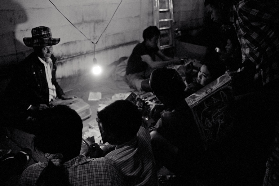 2011: Pirated-DVD seller at night market.